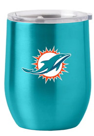 Miami Dolphins Travel Tumbler 16oz Stainless Steel Curved