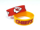 Kansas City Chiefs Bracelets 2 Pack Wide