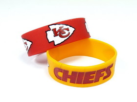 Kansas City Chiefs Bracelets 2 Pack Wide