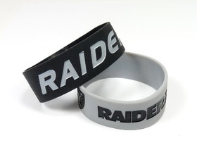 Oakland Raiders Bracelets - 2 Pack Wide