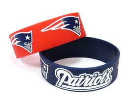 New England Patriots Bracelets 2 Pack Wide