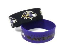 Baltimore Ravens Bracelets 2 Pack Wide