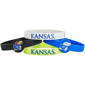 Kansas Jayhawks Bracelets - 4 Pack Silicone