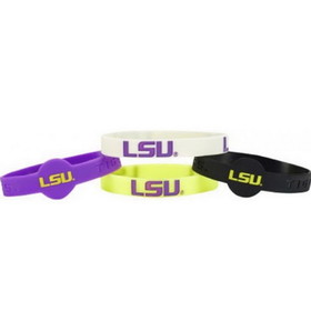 LSU Tigers Bracelets - 4 Pack Silicone