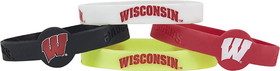 Wisconsin Badgers Bracelets 4 Pack Silicone