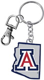 Arizona Wildcats Keychain State Design