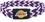 Los Angeles Lakers Bracelet Braided Purple and White