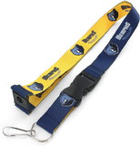 Memphis Grizzlies Lanyard Reversible Blue and Yellow