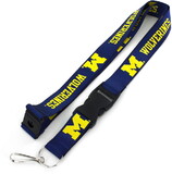 Aminco Michigan Wolverines Lanyard Blue