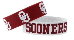 Oklahoma Sooners Bracelets - 2 Pack Wide
