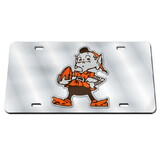 Cleveland Browns License Plate Acrylic Retro Silver