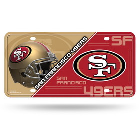 San Francisco 49ers License Plate Metal
