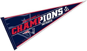 New England Patriots Pennant 12x30 Carded Super Bowl 51 Champions