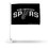 San Antonio Spurs Flag Car Style Black with White Pole