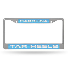 North Carolina Tar Heels License Plate Frame Laser Cut Chrome