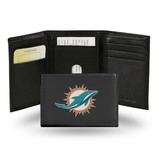 Miami Dolphins Wallet Trifold Leather Embroidered Alternate Design