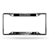 Las Vegas Raiders License Plate Frame Chrome EZ View Raiders Nation