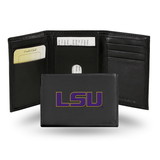 LSU Tigers Wallet Trifold Leather Embroidered