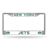 New York Jets License Plate Frame Chrome