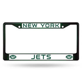 New York Jets License Plate Frame Metal Dark Green