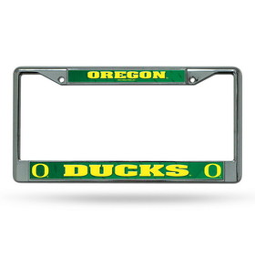 Oregon Ducks License Plate Frame Chrome Printed Insert