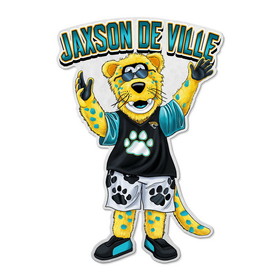 Jacksonville Jaguars Pennant Shape Cut Mascot Design