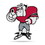 Georgia Bulldogs Pennant Shape Cut Mascot Design Classic