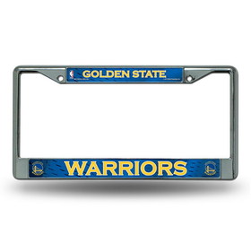 Golden State Warriors License Plate Frame Chrome Printed Insert