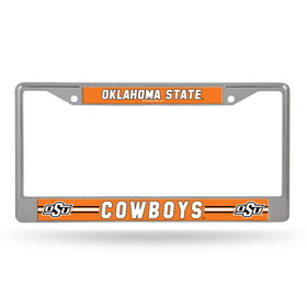 Oklahoma State Cowboys License Plate Frame Chrome Printed Insert