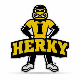 Iowa Hawkeyes Pennant Shape Cut Mascot Design
