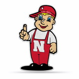 Nebraska Cornhuskers Pennant Shape Cut Mascot Design