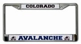 Colorado Avalanche License Plate Frame Chrome Printed Insert