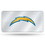 Los Angeles Chargers License Plate Laser Cut Silver Alternate Design