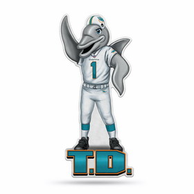 Miami Dolphins Pennant Shape Cut Mascot Design