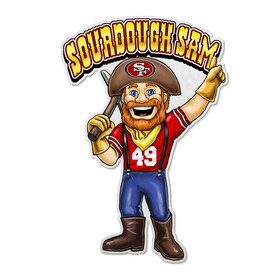 San Francisco 49ers Pennant Shape Cut Mascot Design