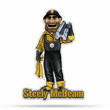 Pittsburgh Steelers Pennant Shape Cut Mascot Design