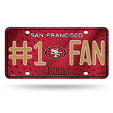 San Francisco 49ers License Plate #1 Fan Alternate
