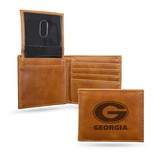 Georgia Bulldogs Wallet Billfold Laser Engraved