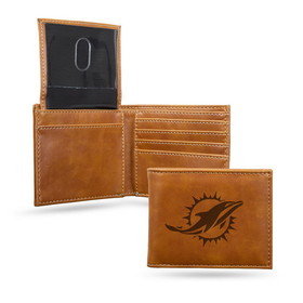 Miami Dolphins Wallet Billfold Laser Engraved