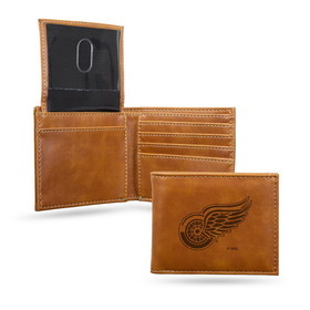 Detroit Red Wings Wallet Billfold Laser Engraved