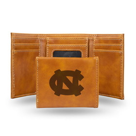 North Carolina Tar Heels Wallet Trifold Laser Engraved