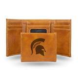 Michigan State Spartans Wallet Trifold Laser Engraved