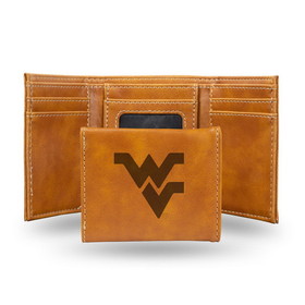 West Virginia Mountaineers Wallet Trifold Laser Engraved