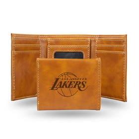 Los Angeles Lakers Wallet Trifold Laser Engraved