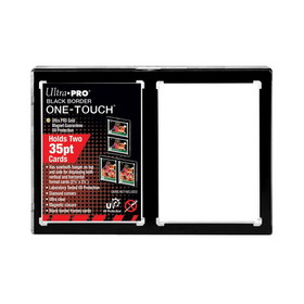 One Touch UV Card Holder 2 Card With Magnet Closure Black Border - 35pt