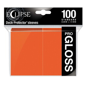 Ultra Pro Eclipse Gloss Standard Sleeves 100 Pack Pumpkin Orange