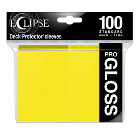 Ultra Pro Eclipse Gloss Standard Sleeves 100 Pack Lemon Yellow