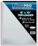 Ultra Pro Toploader - 8x10 holds sleeves (25 per pack)