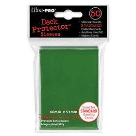 Ultra Pro Deck Protectors - Solid - Green (One Pack of 50)