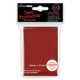Ultra Pro Deck Protectors - Solid - Red (One Pack of 50)